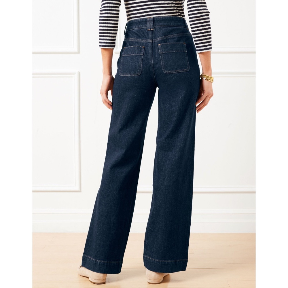 Euc Talbots Patch Pocket Classic Jean Trousers As… - image 2